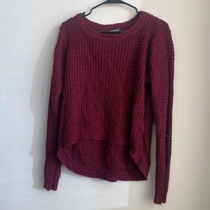 Burgundy knit sweater